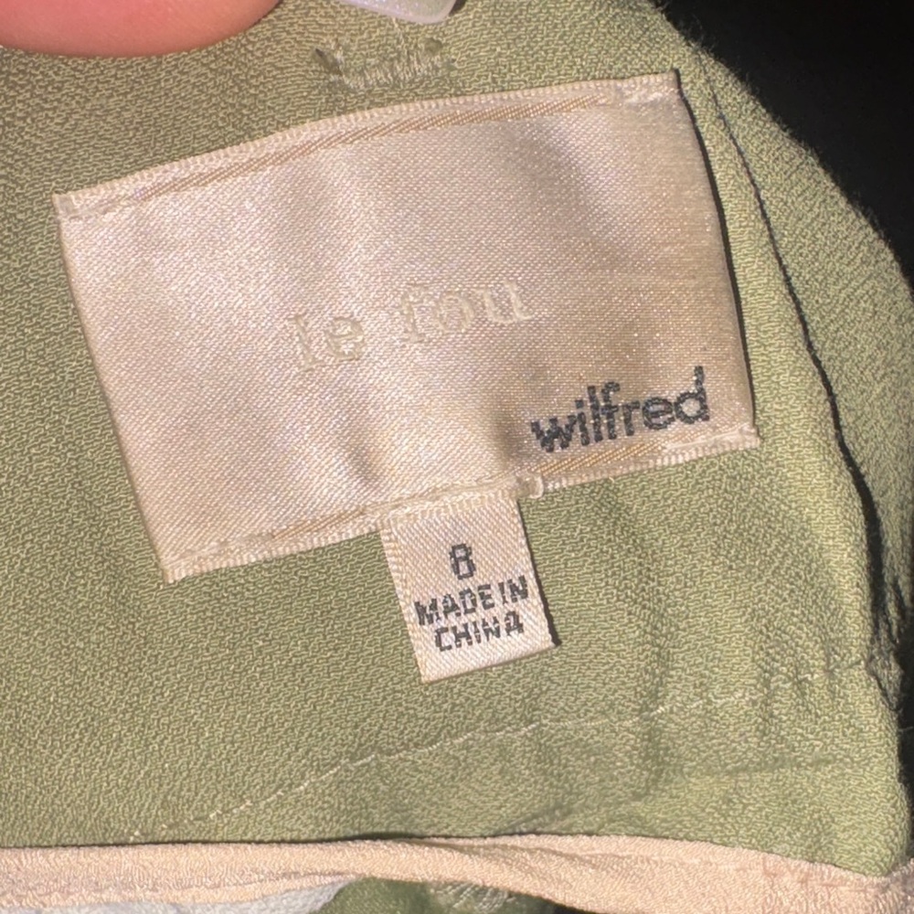 EUC WILFRED LE FOU NEWT GREEN LEONCE HIGH WAISTED BELTED TROUSER - Picture 7 of 7